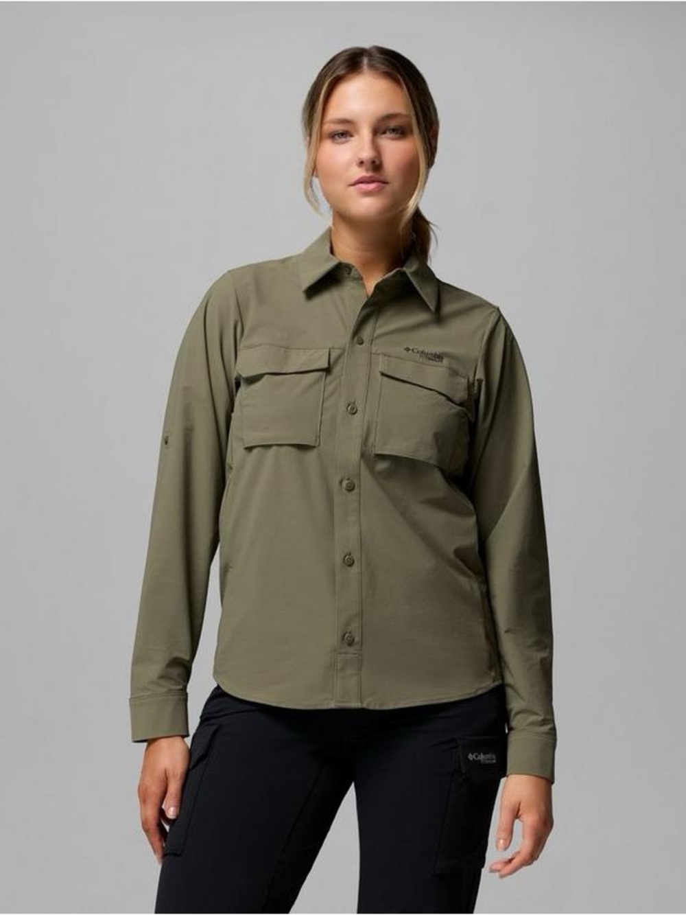 Columbia Omni-Shade Women’s XS Sage Green Long Sleeve Outdoor Shirt
